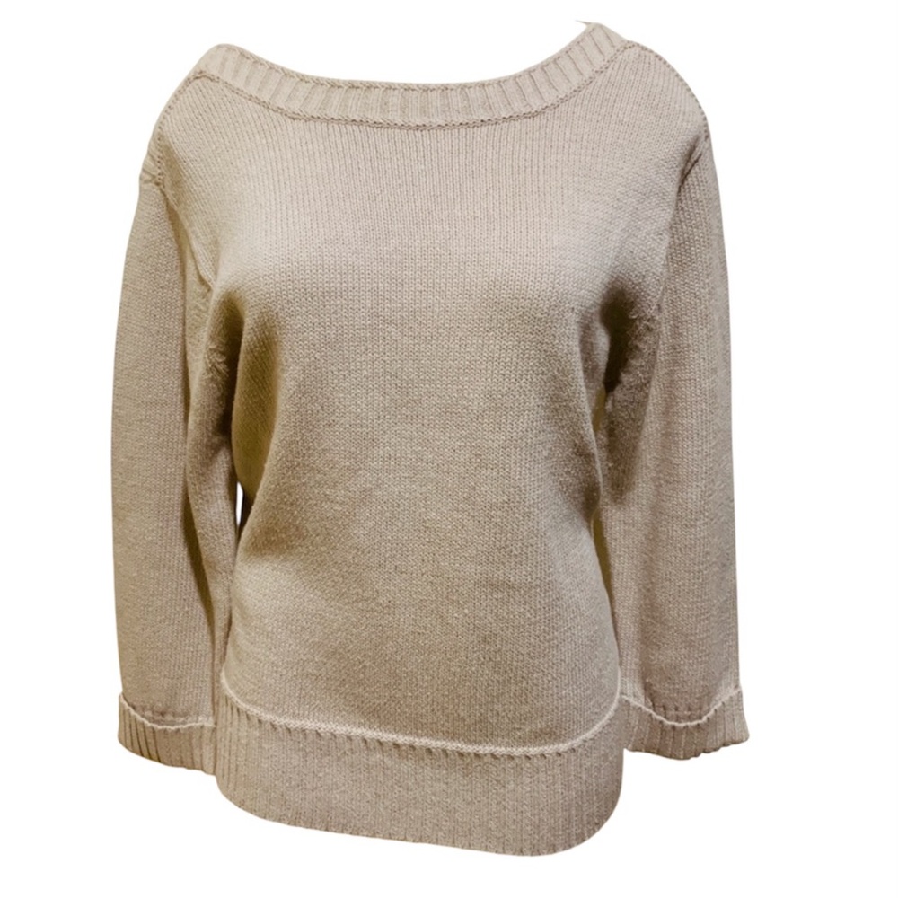 NWT Coldwater Creek Beige Heavy Knit Sweater